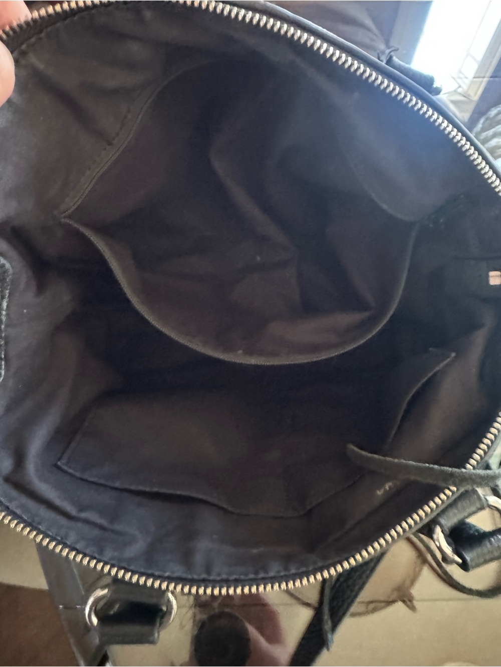 Rebecca Minkoff Black Pebbled Leather Satchel with Silver Hardware - Picture 7 of 7